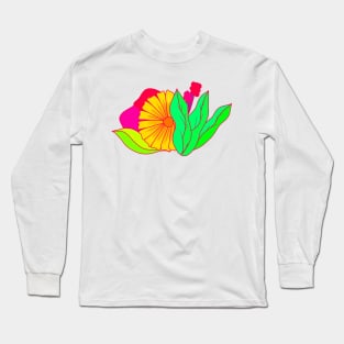 Flower daisy margarita cute happy Long Sleeve T-Shirt